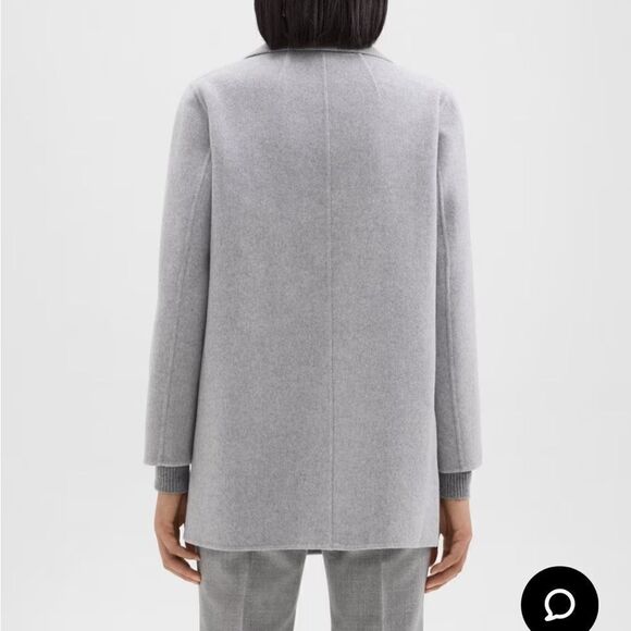 Theory Clairene Double Face Wool Cashmere Jacket Grey - Picture 10 of 10